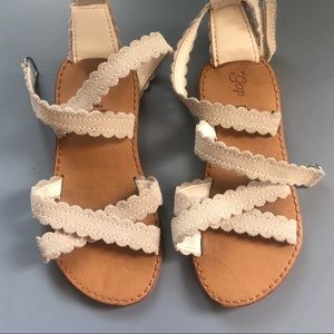 GAP suede leather wrap sandals